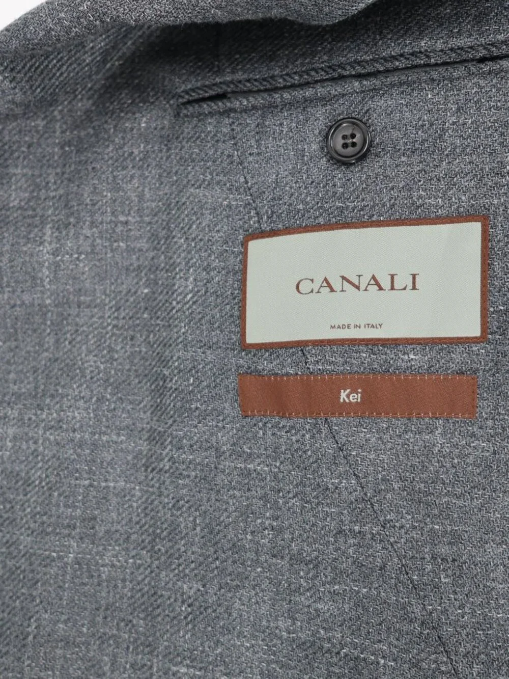 Canali Kei Sport coat mens 52R Slim Wool Silk Linen Unstructured gray half lined